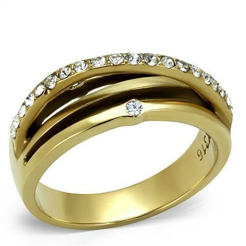 TK2611 - IP Gold(Ion Plating) Stainless Steel Ring with Top Grade